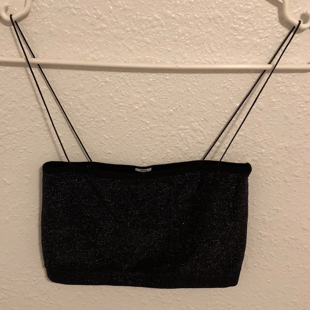 Forever 21 Glitter Strap Crop Top